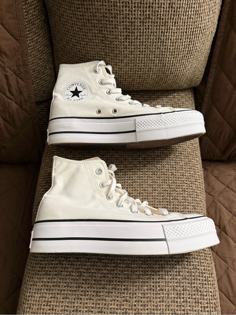 Converse Platform High Top Sneakers - Off-White Canvas
